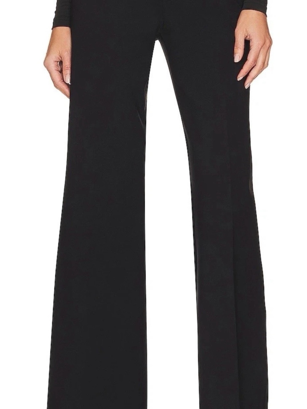 SPANX Smooth PerfectFit Ponte Wide Leg Pant in Classic Black Size Small